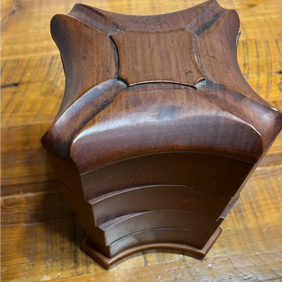 The Bombay Company Vintage Stacked Swivel Drawer Wooden Jewelry/Trinket Box - Picture 2 of 13